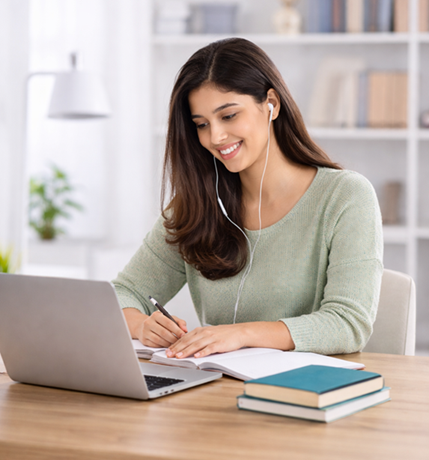 Student learning online